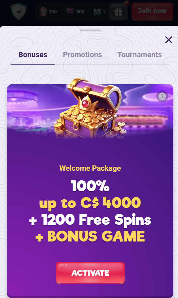 Safecasino Welcome Bonus in Canada